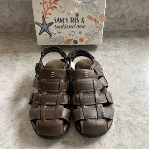 EUC Arizona Jeans Co AZ COAST Fisherman Leather Sandals - Size 3
